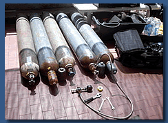 Helium und Sauerstoff Abfllung